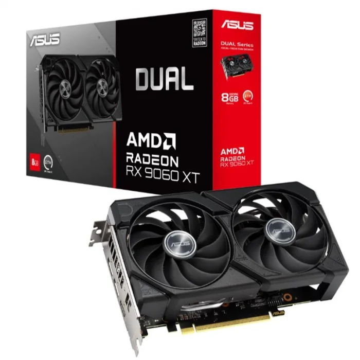 ASUS GEFORCE DUAL-RX9060XT-8G 8GB GDDR6 128BIT 1XHDMI 2XDP EKRAN KARTI