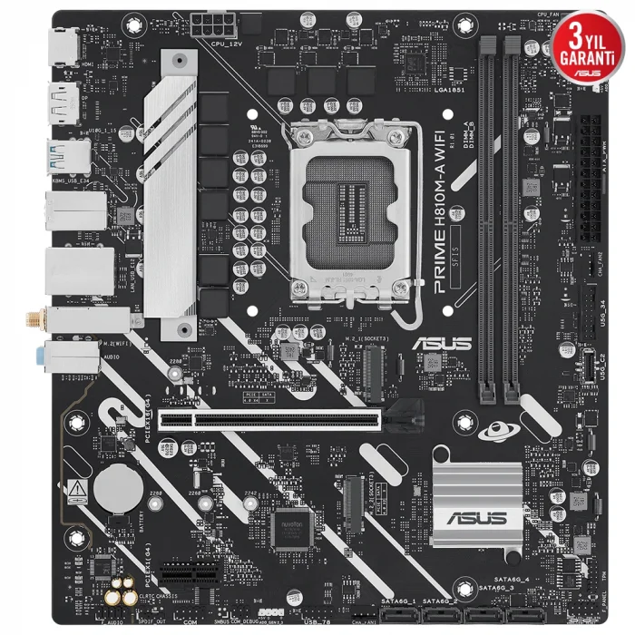 ASUS PRIME H810M-A WIFI H810 DDR5 (Vga Yok) GLan mATX HD DP M2 Wifi BT AURA 1851p Anakart