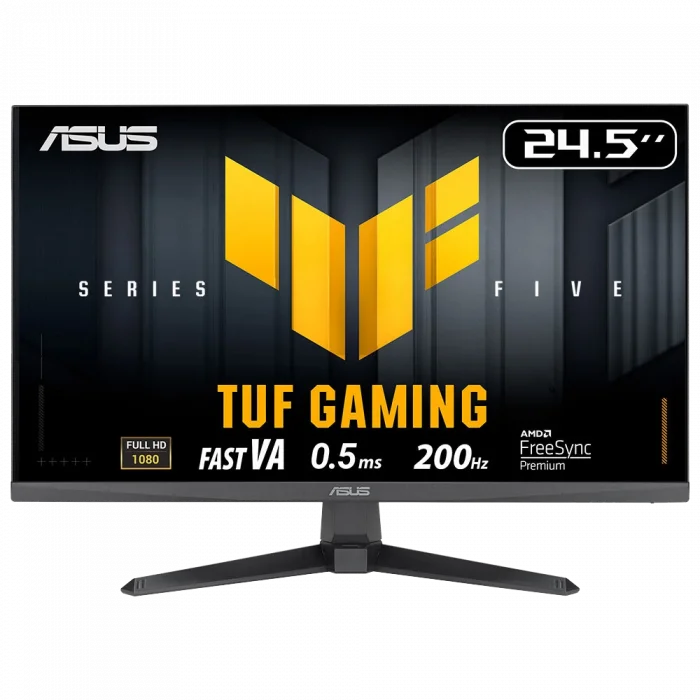 ASUS VG257Q5A TUF GAMING 24.5 LED 1ms 200Hz 1920x1080 FullHD 2xHDMI DP Multimedya (Vesa) Free Pre ELMB Siyah Monitör