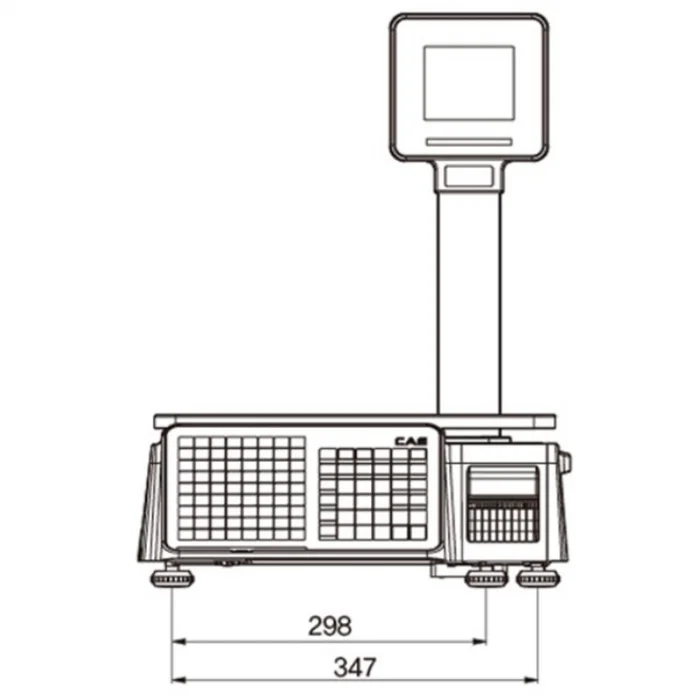 CAS CL3000 30KG 202DPI DİREKT TERMAL ETHERNET LCD EKRAN BOYUNLU BARKODLU TERAZİ