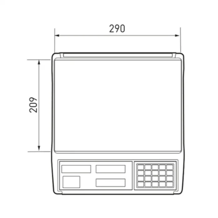 CAS ER JR 30KG LCD EKRAN BOYUNSUZ FİYAT HESAPLAMALI TERAZİ
