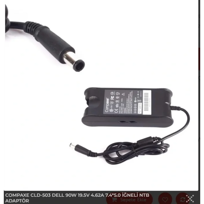 COMPAXE CLD-503 19.5V 4.62A (7.4*5.0) Dell Notebook Adaptörü