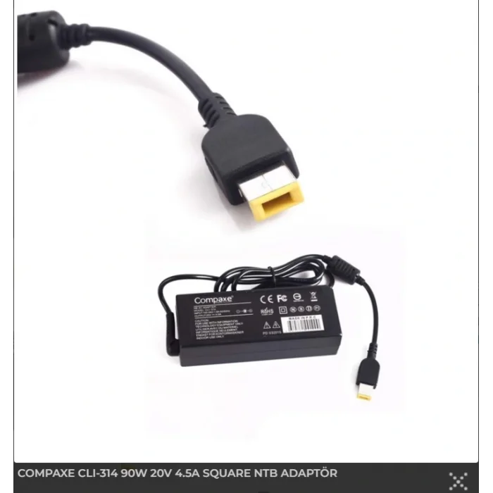 COMPAXE CLI-314 20V 4.5A Usb Uç Lenovo Notebook Adaptörü