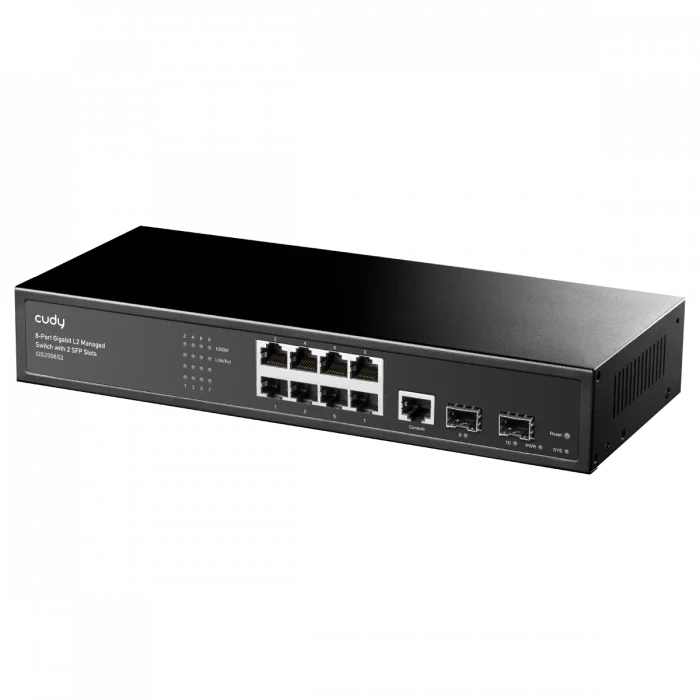 CUDY GS2008S2 8 Port Gbit 1xGbit+2xSFP Uplink Yönetilebilir (L2) Switch