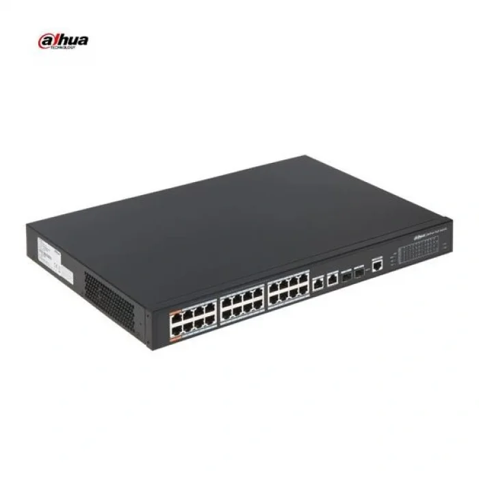 DAHUA PFS3228-24GT-360 28 Port Gbit 24 Port PoE 360W 2xGbit+2xSFP Uplink Yönetilemez Metal Kasa Switch