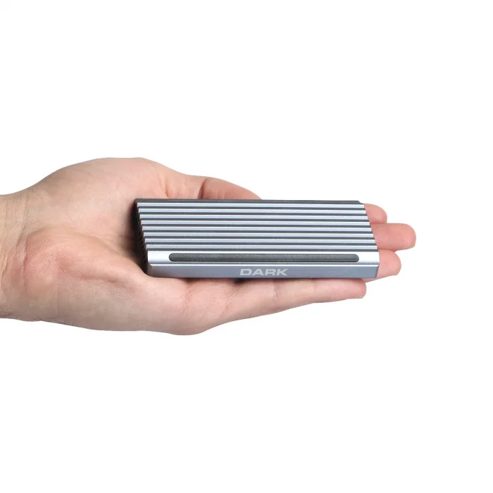 DARK DK-AC-DSEM5 M.2 NVMe & NGFF SATA SSD Type-C RGB LEDLİ Harici HDD Kutusu
