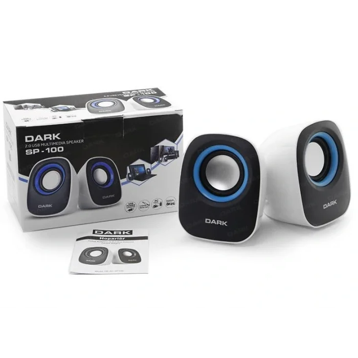 DARK DK-AC-SP100 1+1 2x0.8W RMS Siyah-Beyaz Hoparlör
