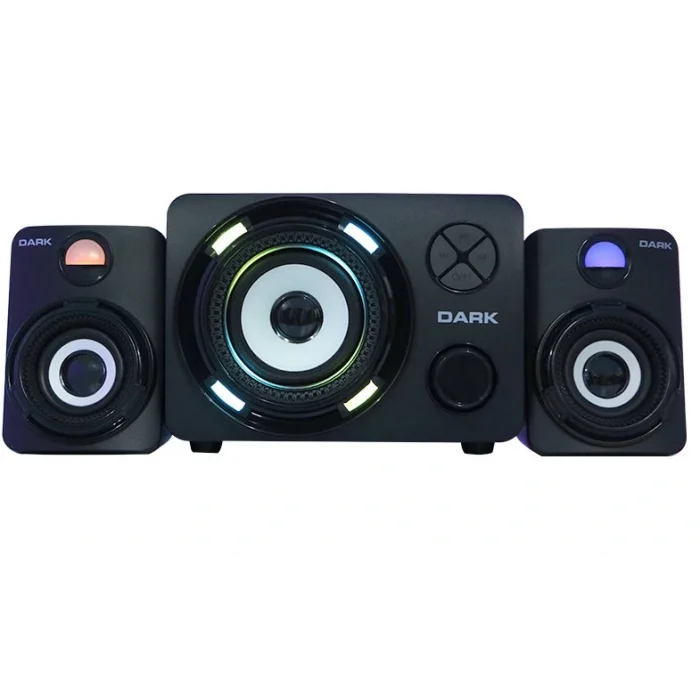 DARK DK-AC-SP214 2+1 11W Siyah 7 Farklı Renk Titreşimli LED Hoparlör