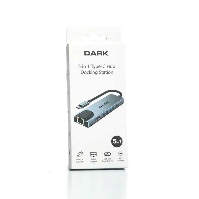DARK DK-AC-U31X46 5i 1 Arada USB 3.1 Type-C to Ethernet / HDMI USB 3.0 - USB 2.0 / USB-C 65W Macbook Port Çoklayıcı HUB
