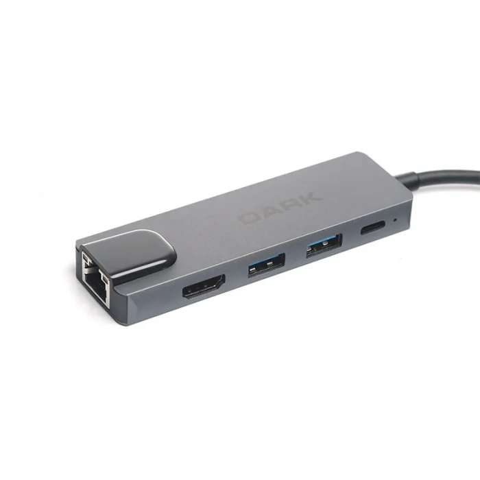 DARK DK-AC-U31X46 5i 1 Arada USB 3.1 Type-C to Ethernet / HDMI USB 3.0 - USB 2.0 / USB-C 65W Macbook Port Çoklayıcı HUB