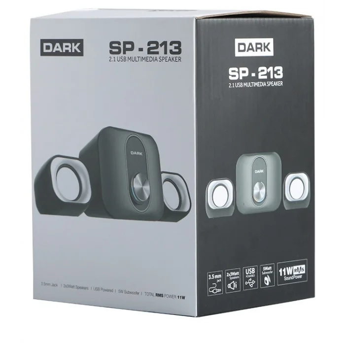 DARK SP213 2+1 11W Siyah Multimedya Hoparlör