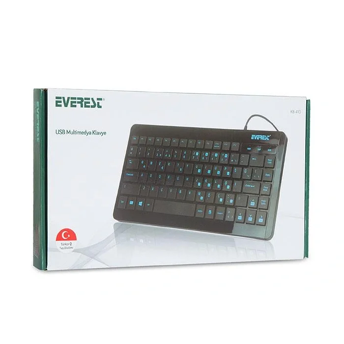 EVEREST KB-410 Q USB Mini Siyah Klavye