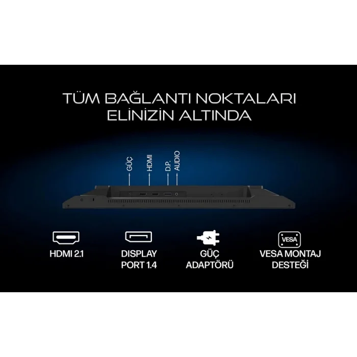 FAZEON X27F240P Gaming 27 LED IPS 0.5ms 240Hz 1920x1080 FullHD 2x HDMI 1xDP (Vesa( Pivot Amd Free G-SYNC Siyah Monitör