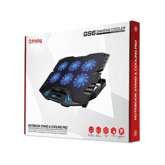 FRISBY FNC-5235ST 15.6 6x Fan 5x Kademe USB Notebook Soğutucu Stand