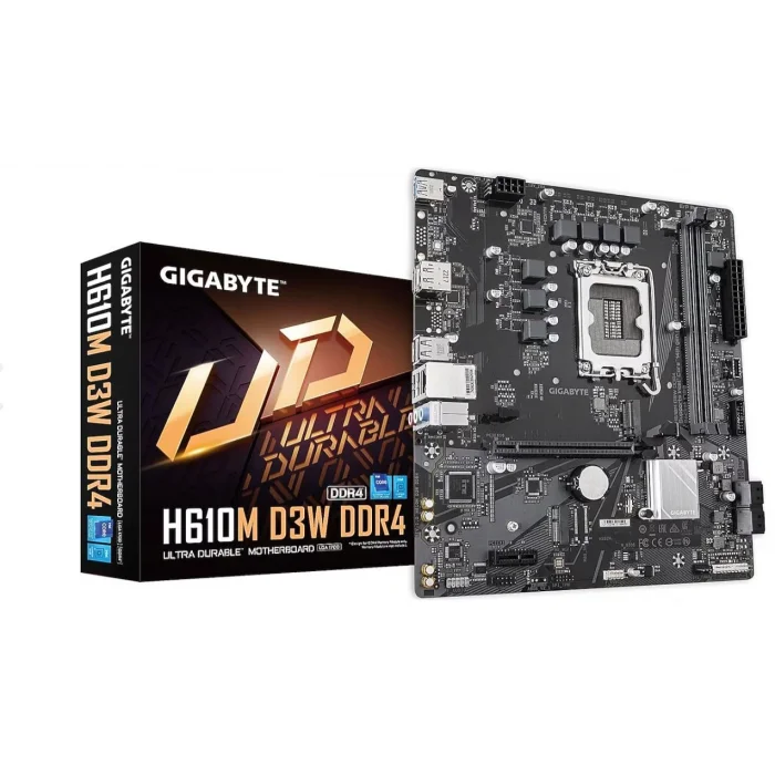 GIGABYTE H610M D3W H610 DDR4 (Vga Yok) GLan mATX HDMI USB3.2 M2 DP 1700p Anakart