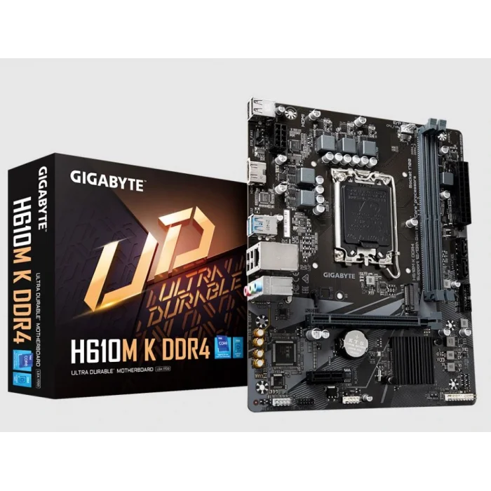 GIGABYTE H610M K H610 DDR4 (Vga Yok) GLan mATX HDMI USB3.2 M2 1700p Anakart