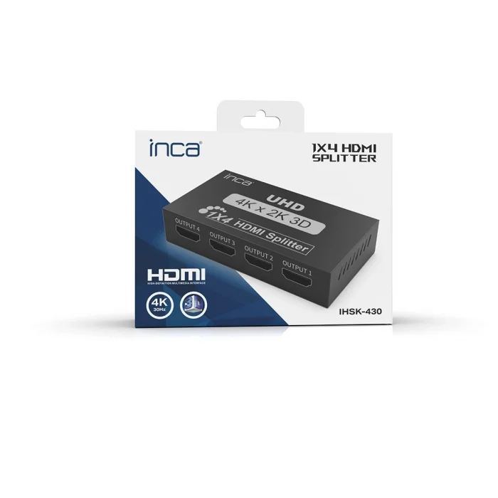 INCA IHSK-430 HDMI Switch 1 Giriş 4 Çıkışlı (4K@30Hz )