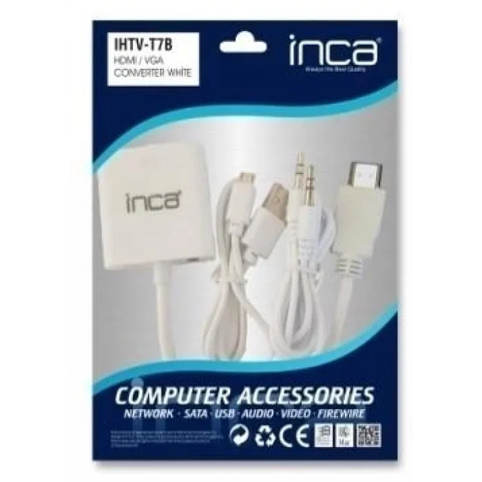 INCA IHTV-7TB HDMI to VGA + AUDIO Beyaz