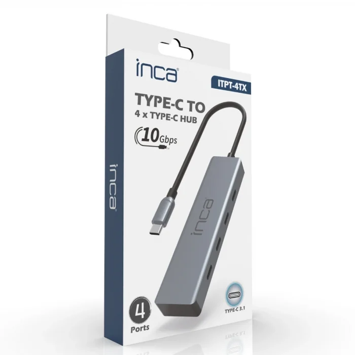 INCA ITPT-4TX 4 Port Type-C Çoklayıcı