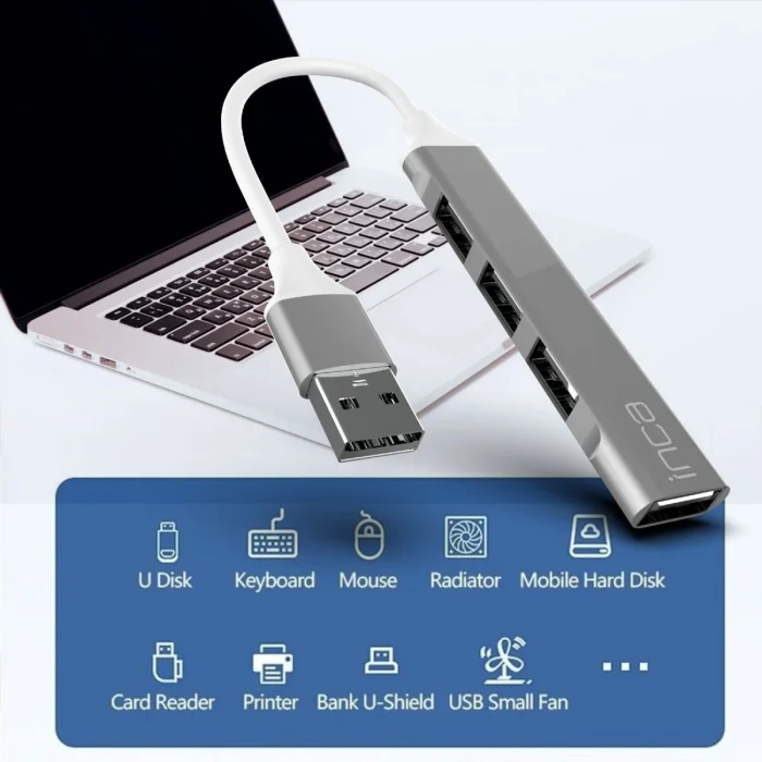 INCA IUSB-4TUX 4 Port 3xUSB 2.0+1xUSB 3.0 USB Çoklayıcı