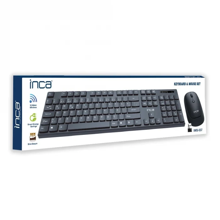 INCA IWS-537 Q Türkçe Kablosuz Siyah Klavye+ Mouse