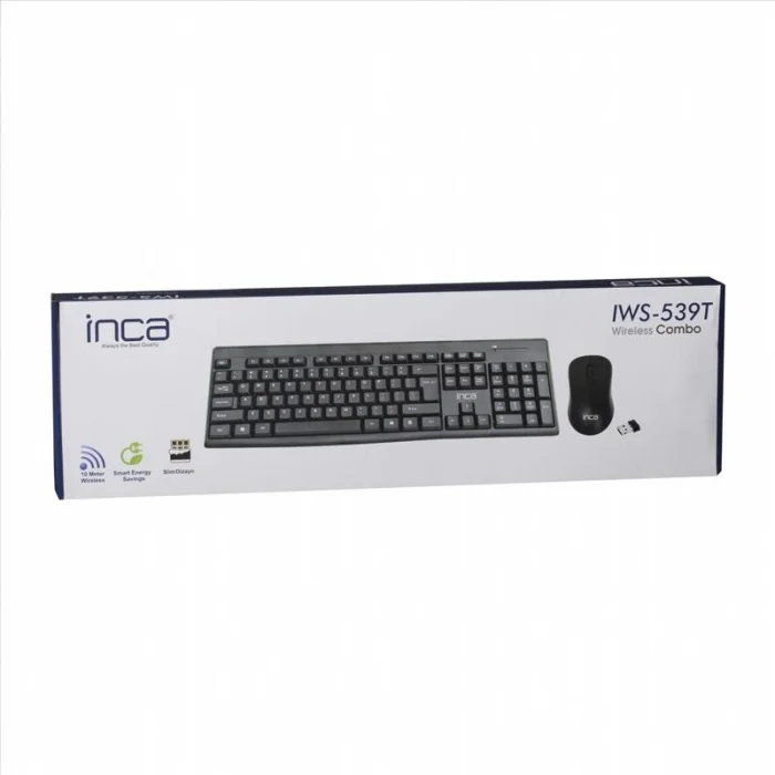 INCA IWS-539T Q Türkçe Kablosuz Multimedya Siyah Klavye+ Mouse