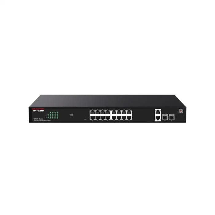IP-COM G2220P-16-250W 16 PORT GIGABIT+2XRJ45/SFP UPLINK 230W POE CLOUD YÖNETİLEBİLİR RACKMOUNT SWITCH
