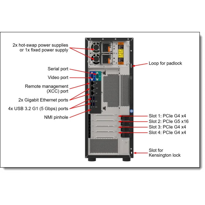 LENOVO ST250 V3 7DCEA02WEA-V1 XEON E-2436 (6C) 1x32GB 3X960 SSD (Enterprise) 4U TOWER Raid 0,1,5 Server