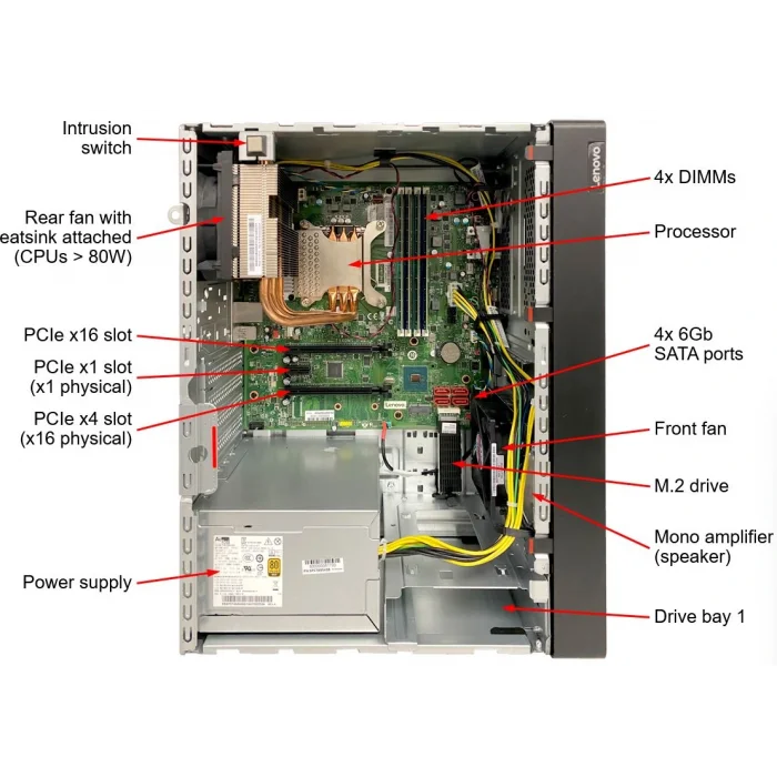 LENOVO ST50 V2 7D8JA043EA-V1 XEON E-2324G (4C) 16GB(1x16) 2x960 SSD 4U TOWER Raid 0,1 Server