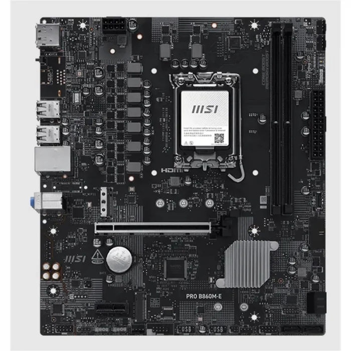 MSI PRO B860M-E DDR5 9066MHZ 1XHDMI 1XDP 2XM.2 USB MATX 1851P(INTEL ULTRA PROCESSORS SERIES 2)