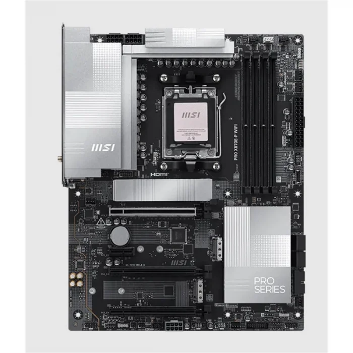 MSI PRO X870E-P WIFI DDR5 8200MT/S 1XHDMI 3XM.2 USB AM5 ATX(AMD AM5 9000/8000/7000 SERİLERİ İLE UYUMLU)