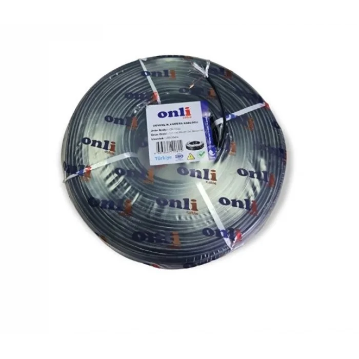 Onli 2X0,50 250m 2+1 PE OUTDOOR CCTV Siyah Kablo