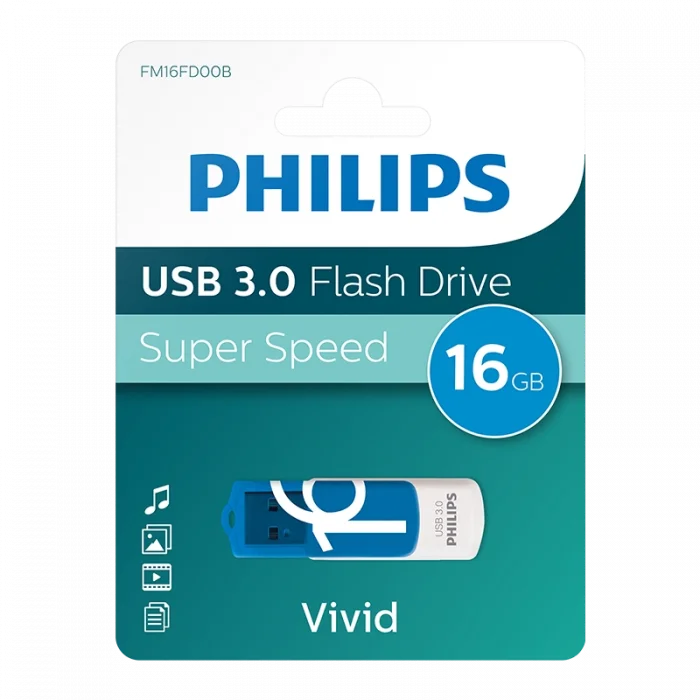 PHILIPS FM16FD00B/00 16GB USB3.0 Mavi/Beyaz USB Bellek