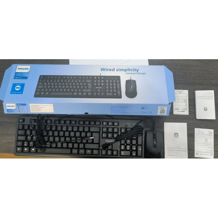 PHILIPS SPT6234 Q Türkçe USB Standart Klavye+ Mouse