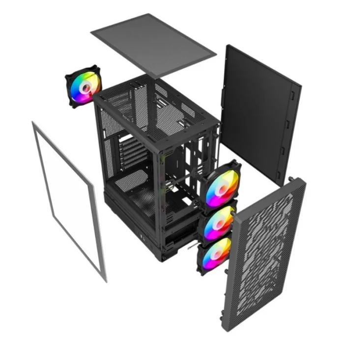 POWER BOOST PB-A700B 750W 80+ Bronze Siyah Mesh Panel Mid Tower ATX Kasa