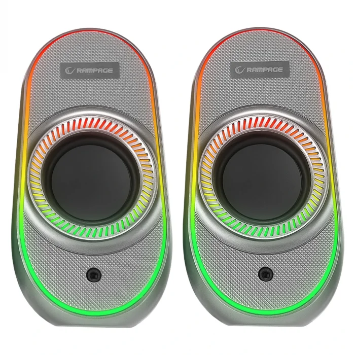 RAMPAGE RMS-X3 Bluetooth 2x3W Beyaz RGB Işıklı Gaming Hoparlör