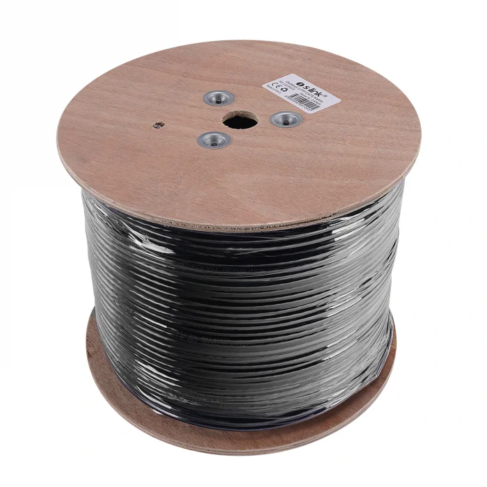 S-LINK SL-CAT609 CAT6 UTP 305 Metre 23 AWG 0.56 mm Network Kablosu Outdoor Double Jack GRİ+Siyah