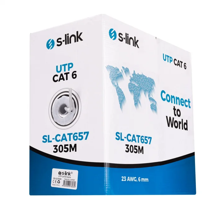 S-LINK SL-CAT657 CAT6 UTP 305 Metre 23awg Network Kablosu