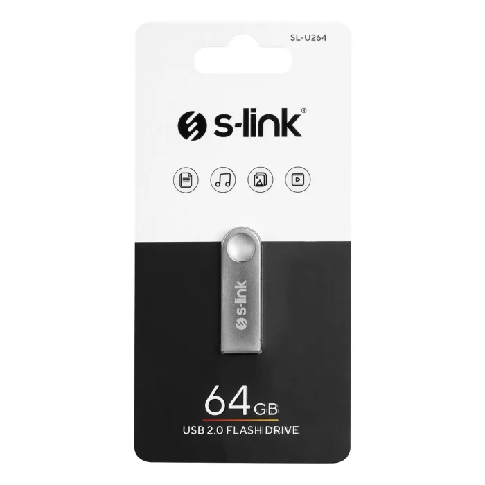 S-LINK SL-U264 64GB USB2.0 Metal USB Bellek