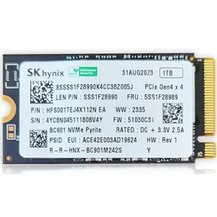 SKHYNIX HFS001TEJ4X112N M.2 1TB PCIe + NVMe SSD Disk (22x42mm) Kutusuz