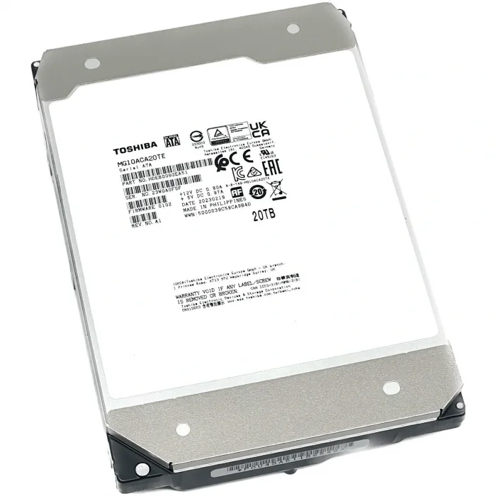 TOSHIBA MG10ACA20TE MG Series 3.5 20TB 7200rpm 512MB SATA Enterprise 7/24 Harddisk
