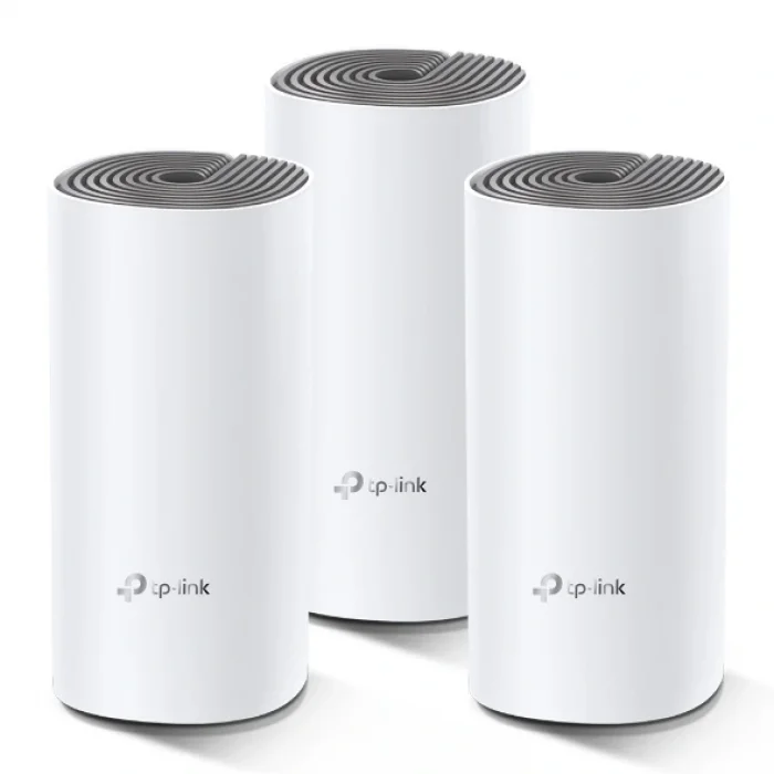 TP-LINK Deco E4(3-pack) 2 Port 10/100Mbps AC1200 2 Anten Masaüstü Tüm Ev Mesh Wi-Fi Sistemi