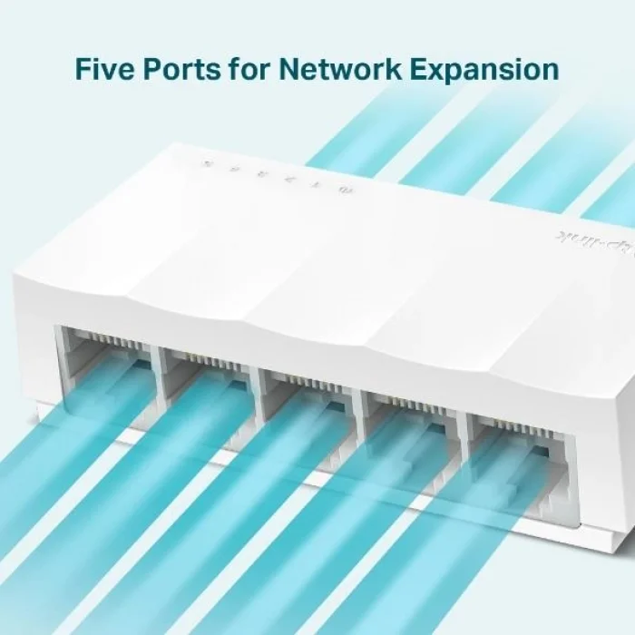 TP-LINK LS1005 5 port Mbit Desktop Yönetilemez Plastik Kasa Switch
