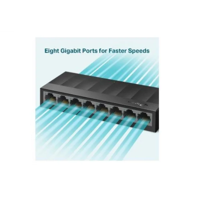 TP-LINK LS1008 8 port Mbit Desktop Yönetilemez Plastik Kasa Switch