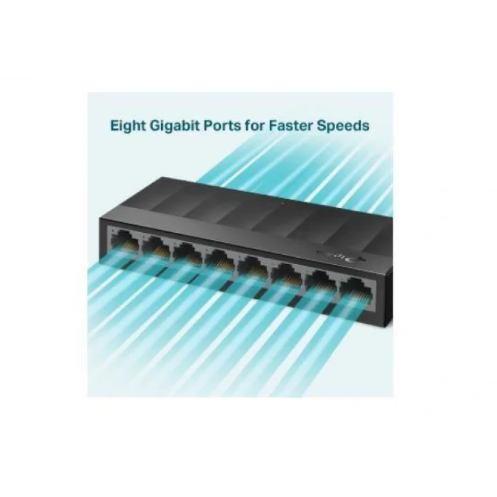 TP-LINK LS1008 8 port Mbit Desktop Yönetilemez Plastik Kasa Switch