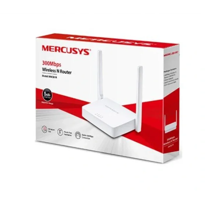 TP-LINK MERCUSYS MW301R 2xLAN, 1xWAN 300mbps 2x5dBi Anten Wi-Fi Router
