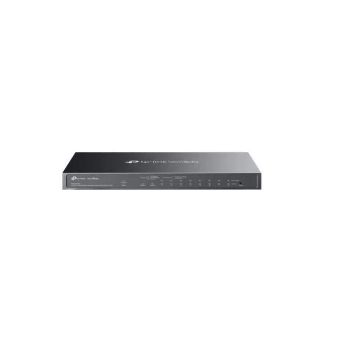 TP-LINK OMADA ES210GMP 10 Port Gbit 8 Port PoE+ 123W 1xGbit+1xSFP Uplink Desktop Yönetilebilir Çelik Kasa Switch
