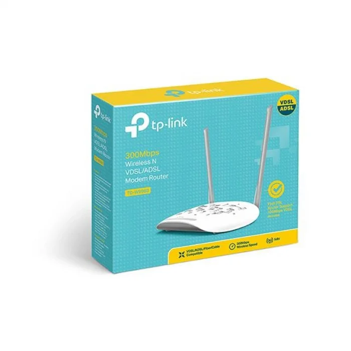 TP-LINK TD-W9960 300Mbps 4 Port VDSL/ADSL Modem 2x5dBi Anten Modem Router
