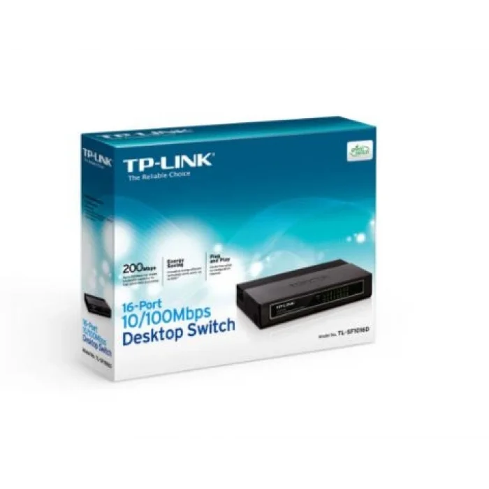 TP-LINK TL-SF1016D 16 Port Mbit Desktop Yönetilemez Plastik Kasa Switch