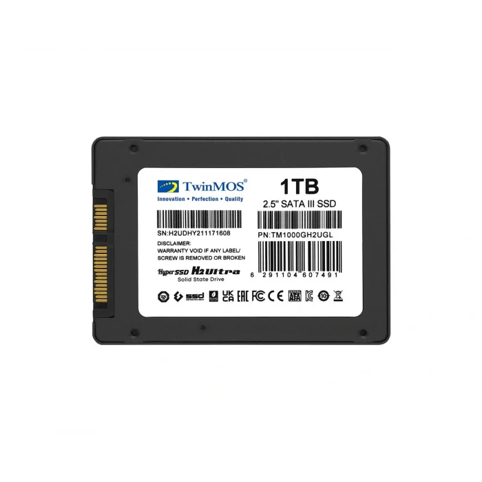 TWINMOS TM512GH2UGL H2 ULTRA 2.5 512GB (580/550MB/s) SATA (3D NAND) SSD Disk (Gri)